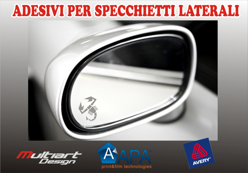 ADESIVI SATINATI PER SPECCHIETTI LATERALI  SCORPIONE ABARTH