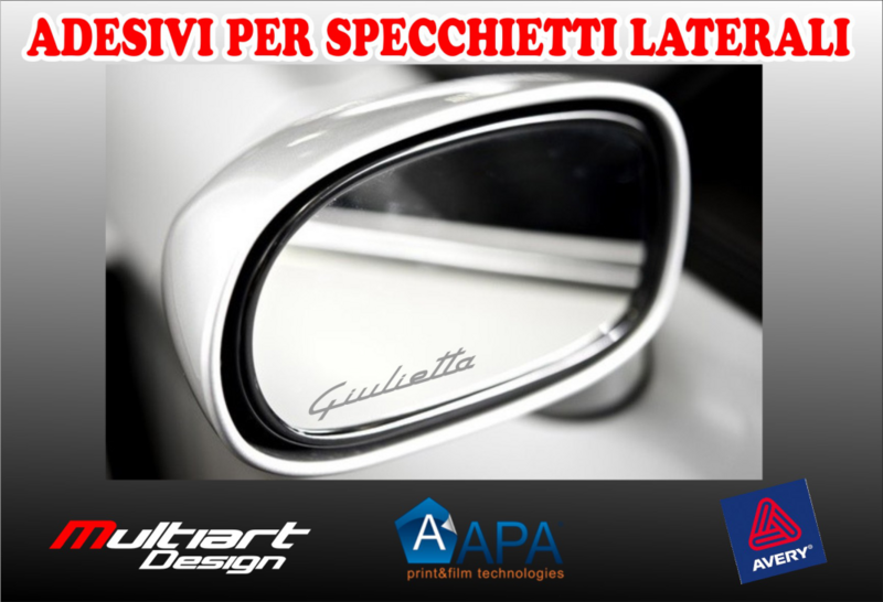 ADESIVI SATINATI PER SPECCHIETTI LATERALI ALFA ROMEO GIULIETTA