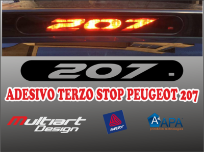 ADESIVO TERZO STOP PEUGEOT 207