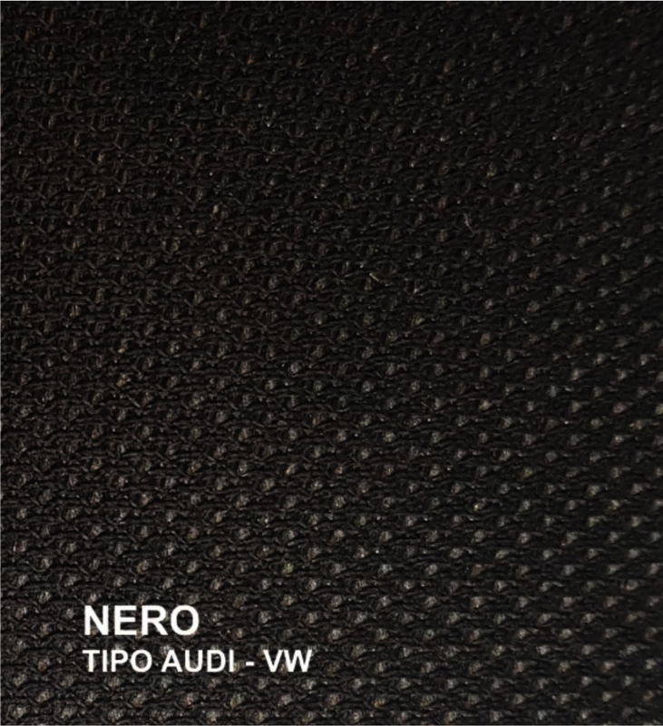 TESSUTO RIVESTIMENTO CIELO, IMPERIALE, SOTTOTETTO AUTO TIPO AUDI/VW NIDO D'APE NERO