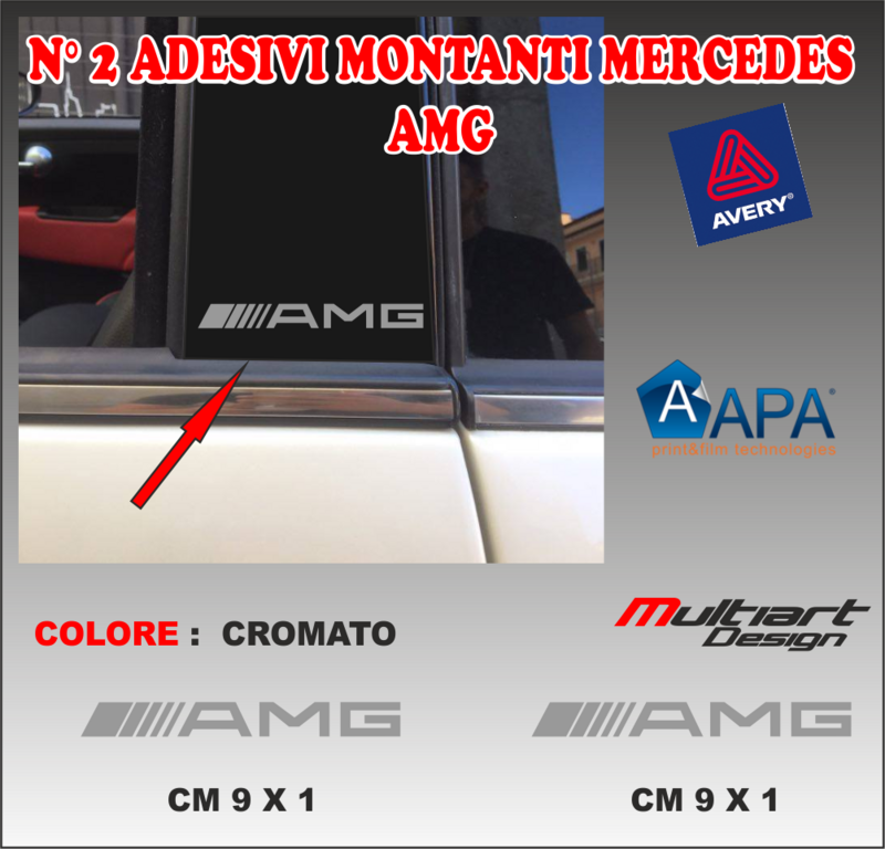 KIT n.2 ADESIVI PER MONTANTI MERCEDES-BENZ  AMG
