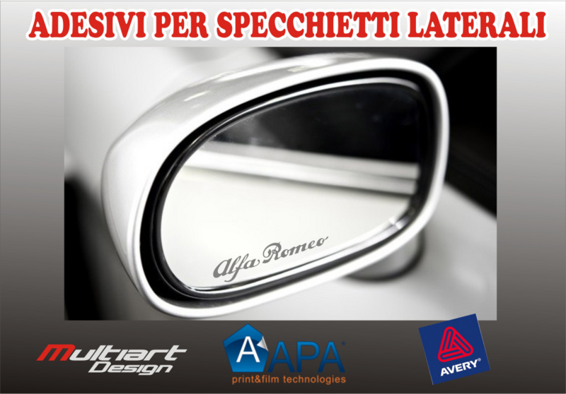 ADESIVI SATINATI PER SPECCHIETTI LATERALI ALFA ROMEO