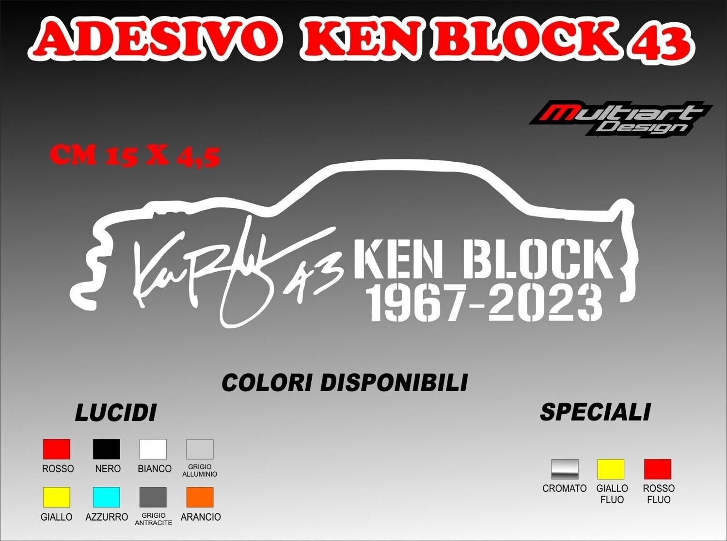 ADESIVO KEN BLOCK 43 WRC