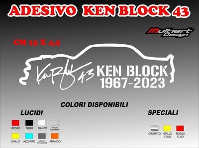 ADESIVO KEN BLOCK 43 WRC