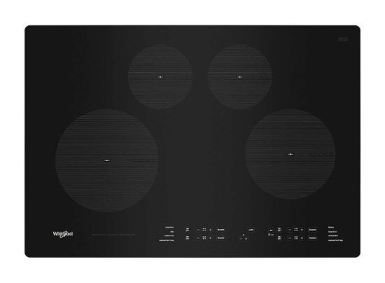312 Whirlpool - 30&quot; Built-In Electric Induction Cooktop with 4 Elements with Quick Cleanup - Black