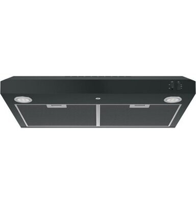 372 GE - 30&quot; Convertible Range Hood - Black on Black