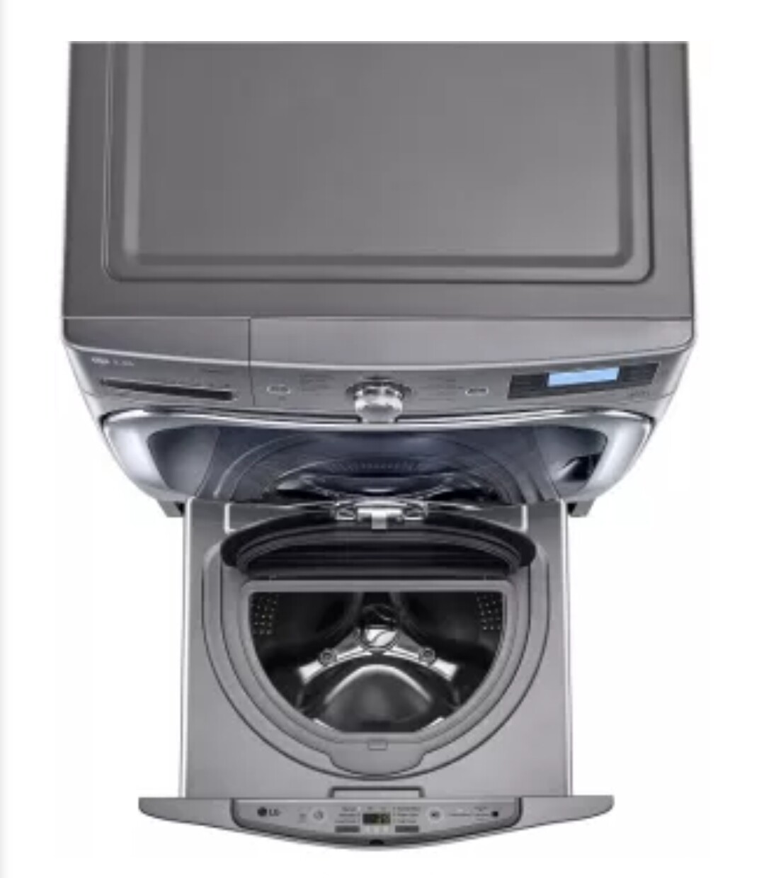 111 LG - SideKick 1.0 Cu. Ft. High-Efficiency Smart Top Load Pedestal Washer