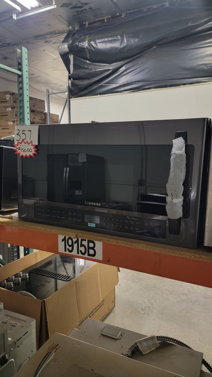 357 Samsung - 2.1 Cu. Ft. Over-the-Range Microwave with Sensor
Cook - Black Stainless Steel