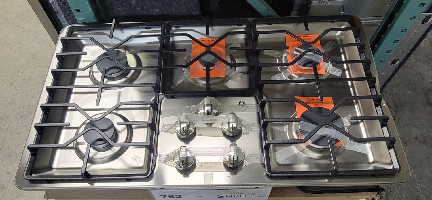 762 GE - 36&quot; Built-In Gas Cooktop - Stainless Steel JGP3036SL2SS