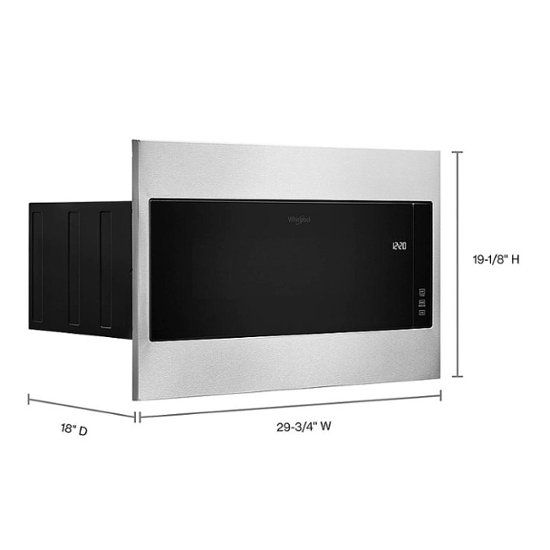733 Whirlpool - 1.1 Cu. Ft. Built-In Microwave with Standard Trim Kit - Stainless Steel WMT55511KS