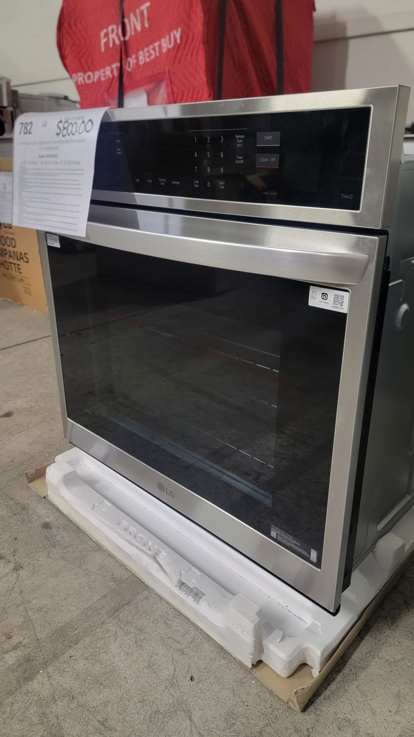 782 LG - 30&quot; Smart Built-In Single Electric Convection Wall Oven with Air Fry - Stainless Steel