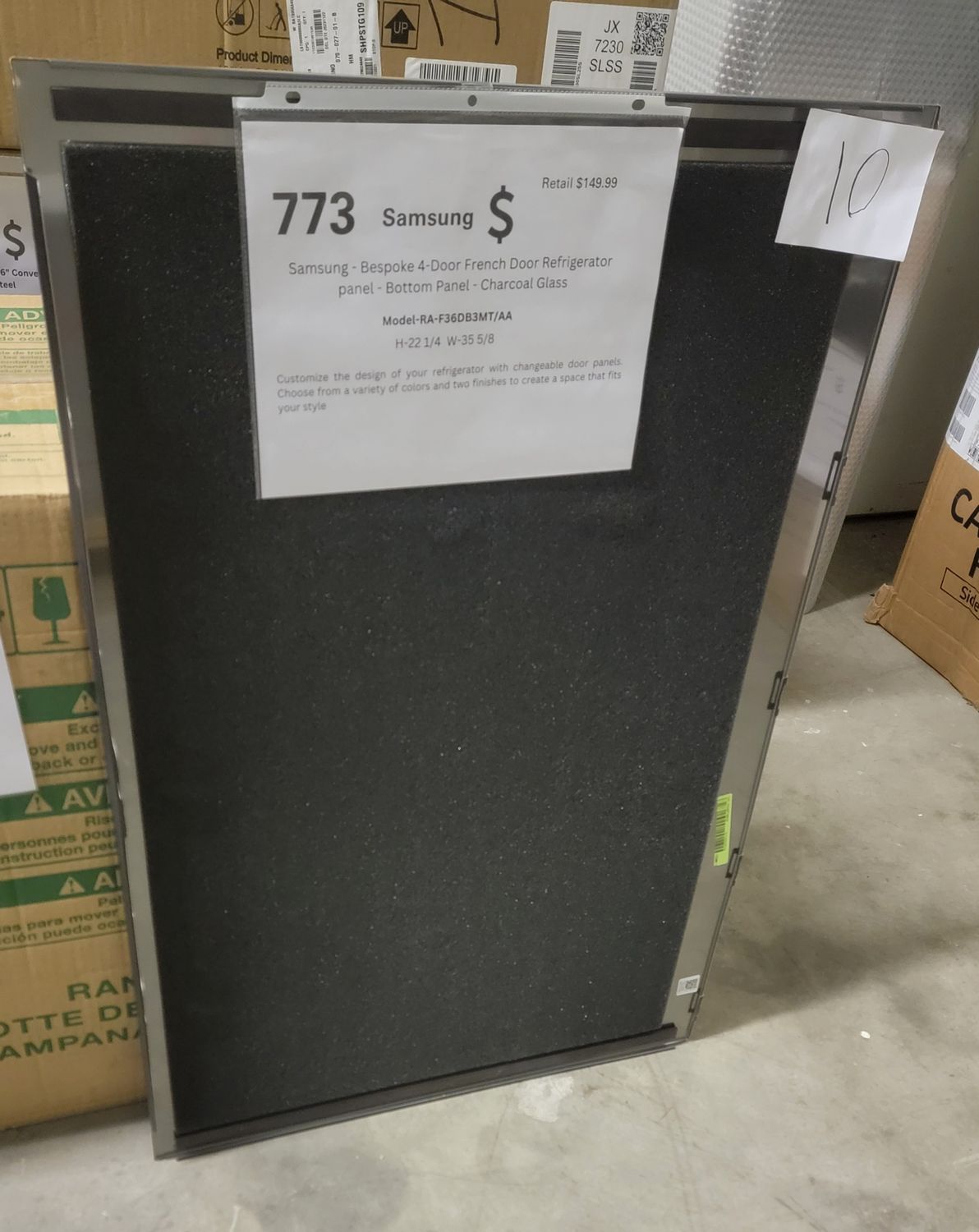 773 Samsung - Bespoke 3-Door French Door Refrigerator panel - Bottom Panel - Matte Black  RA-F36DB3MT/AA
