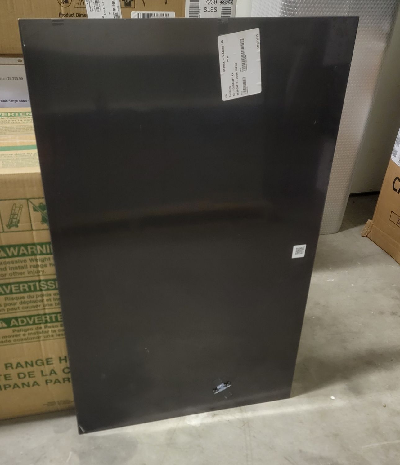 773 Samsung - Bespoke 3-Door French Door Refrigerator panel - Bottom Panel - Matte Black  RA-F36DB3MT/AA