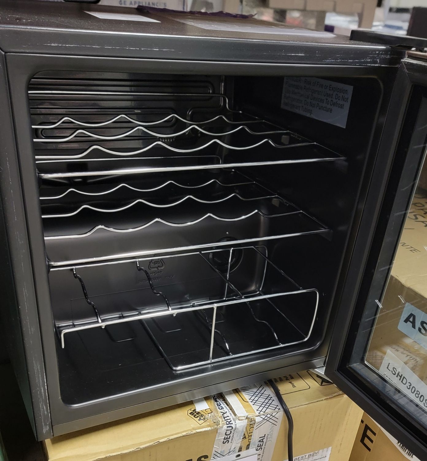936 Insignia™ - 14-Bottle Wine Cooler - Stainless Steel  NS-WC14SS9