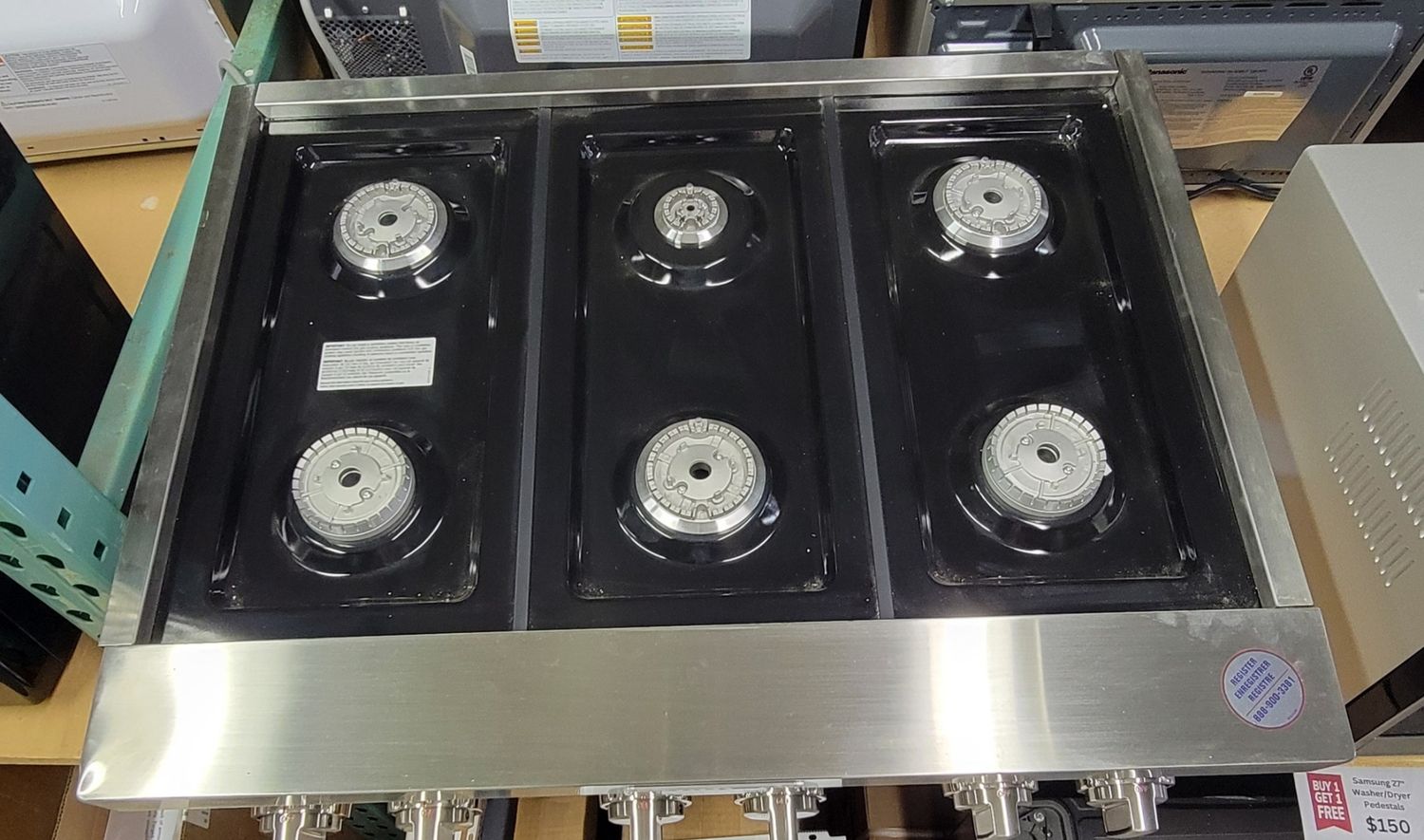 697 KitchenAid - Commercial-Style 36&quot; Built-In Gas Cooktop - Stainless Steel KCGC506JSS