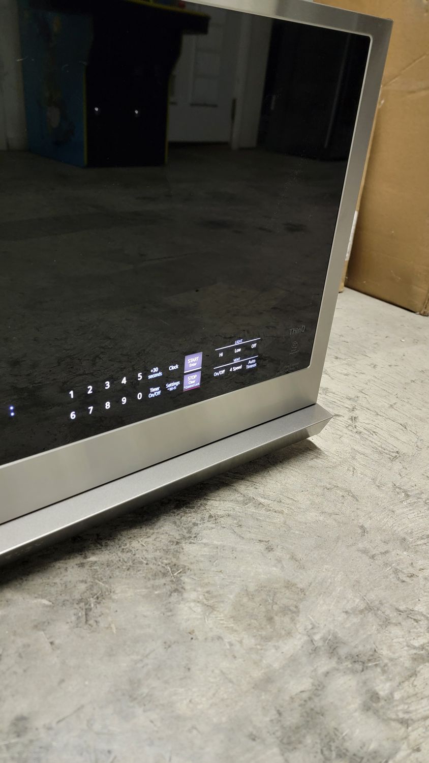 540 LG 2.1 cu. ft. 30 in. Width PrintProof Stainless Steel 1,050-Watt Smart Over-the-Range Microwave Oven with ExtendaVent 2.0