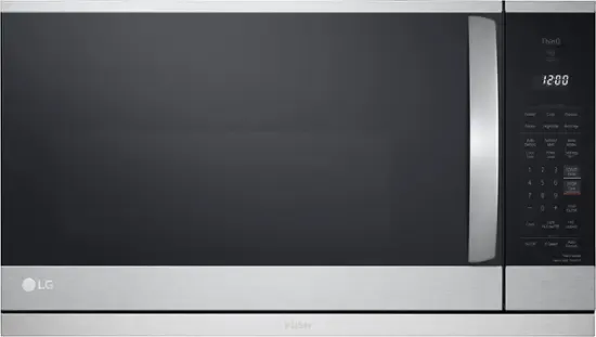 540 LG 2.1 cu. ft. 30 in. Width PrintProof Stainless Steel 1,050-Watt Smart Over-the-Range Microwave Oven with ExtendaVent 2.0