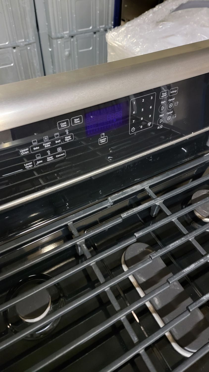 963 Whirlpool -WGG745S0FS- 6.0 Cu. Ft. Self-Cleaning Freestanding Double Oven Gas Convection Range - Stainless Steel