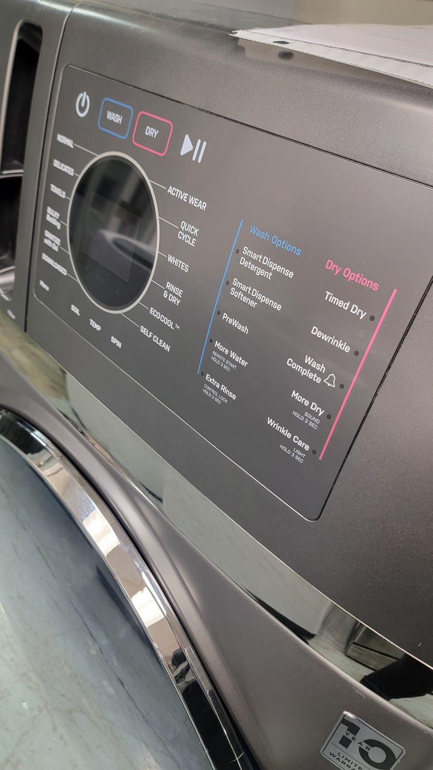 958 Ge Profile-PFQ97HSPVDS-UltraFast 4.8 Cu. Ft. High-Efficiency Smart Combo Electric Washer &amp; Dryer with Ventless Heat Pump Technology - Carbon Graphite