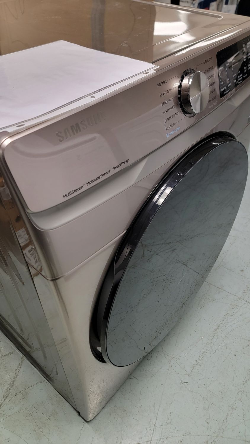 973 Samsung - DVE45B6300C -7.5 Cu. Ft. Stackable Smart Electric Dryer with Steam Sanitize+ - Champagne