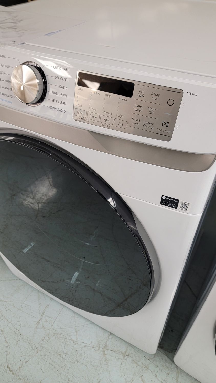 983 Samsung WF45B6300AW- 4.5 Cu. Ft. High-Efficiency Stackable Smart Front Load Washer with Steam and Super Speed Wash - White