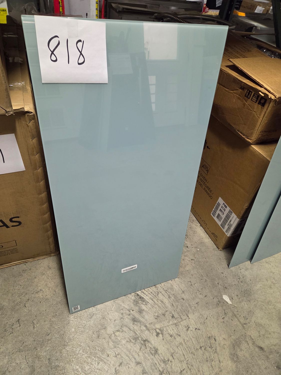 818 Samsung - Bespoke 4-Door French Door Refrigerator Panel - Top Panel - Morning Blue Glass