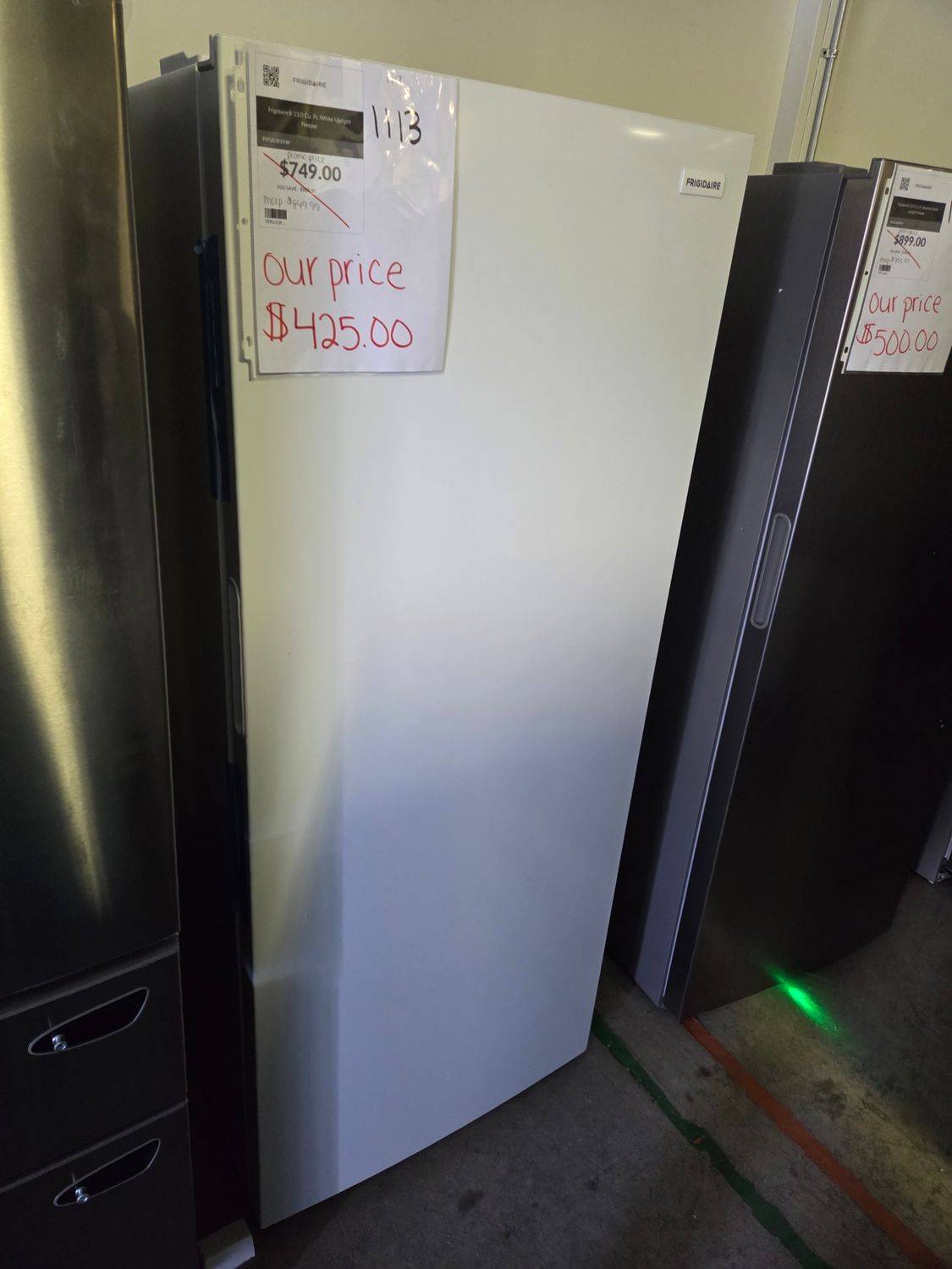 1113 FFFU13F2VW Frigidaire® 13.0 Cu. Ft. White Upright Freezer