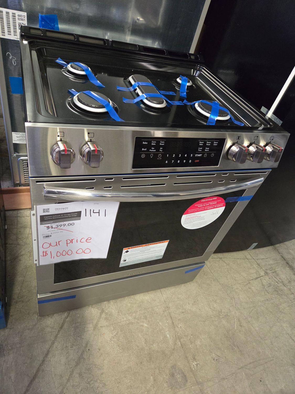 1141 GCFG3059BF Frigidaire Gallery® 30&quot; Smudge-Proof® Stainless Steel Freestanding Gas Range