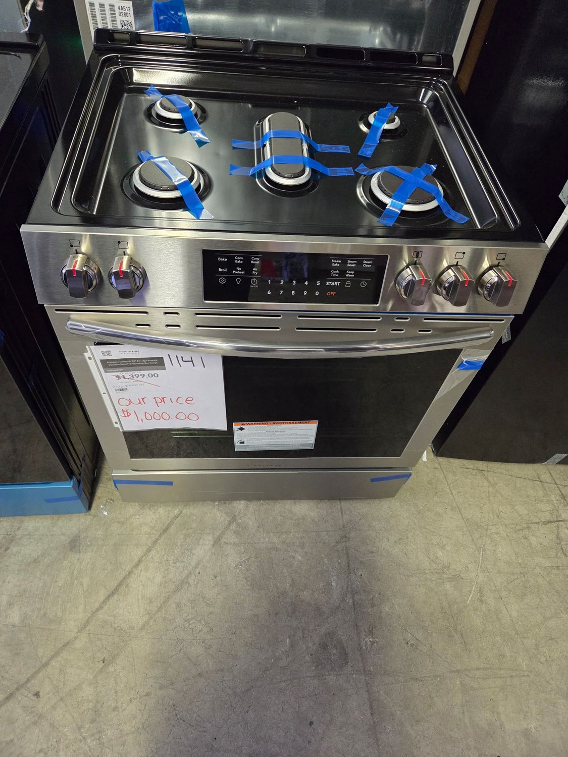 1141 GCFG3059BF Frigidaire Gallery® 30&quot; Smudge-Proof® Stainless Steel Freestanding Gas Range