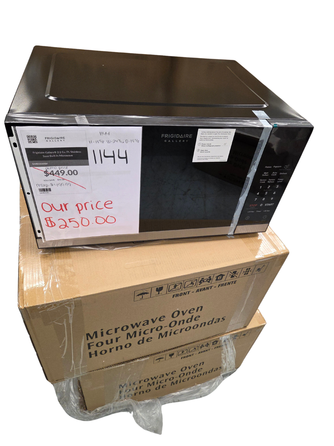 1144 GMBS3068BF Frigidaire Gallery® 2.2 Cu. Ft. Stainless Steel Built In Microwave