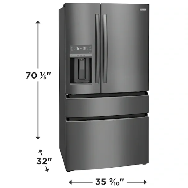 1161 GRMC2273CD Frigidaire Gallery® 36 in. 21.5 Cu. Ft. Smudge-Proof® Black Stainless Steel Counter Depth French Door Refrigerator