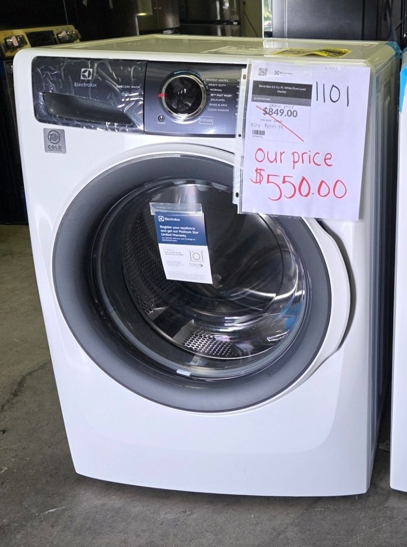 1101  ELFW7437AW Front Load Perfect Steam™ Washer with LuxCare® Wash - 5.2 Cu.Ft. I.E.C