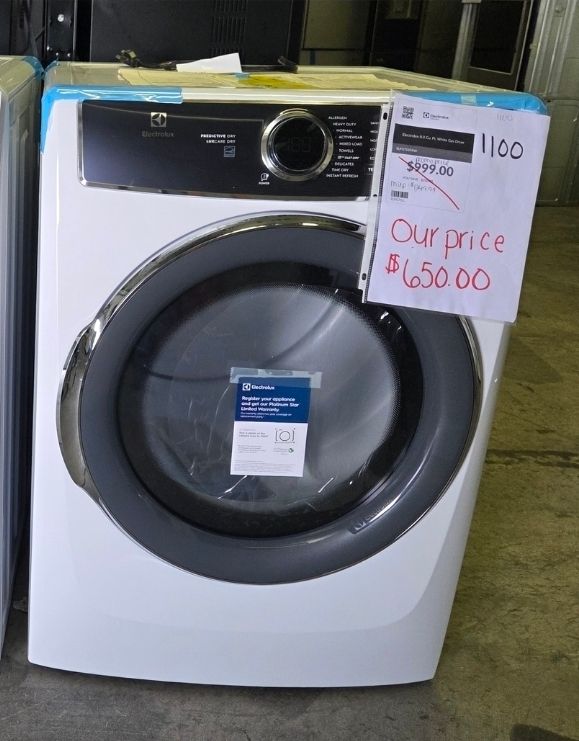 1100 ELFG7537AW 500 Series Gas Dryer - 8.0 Cu. Ft.