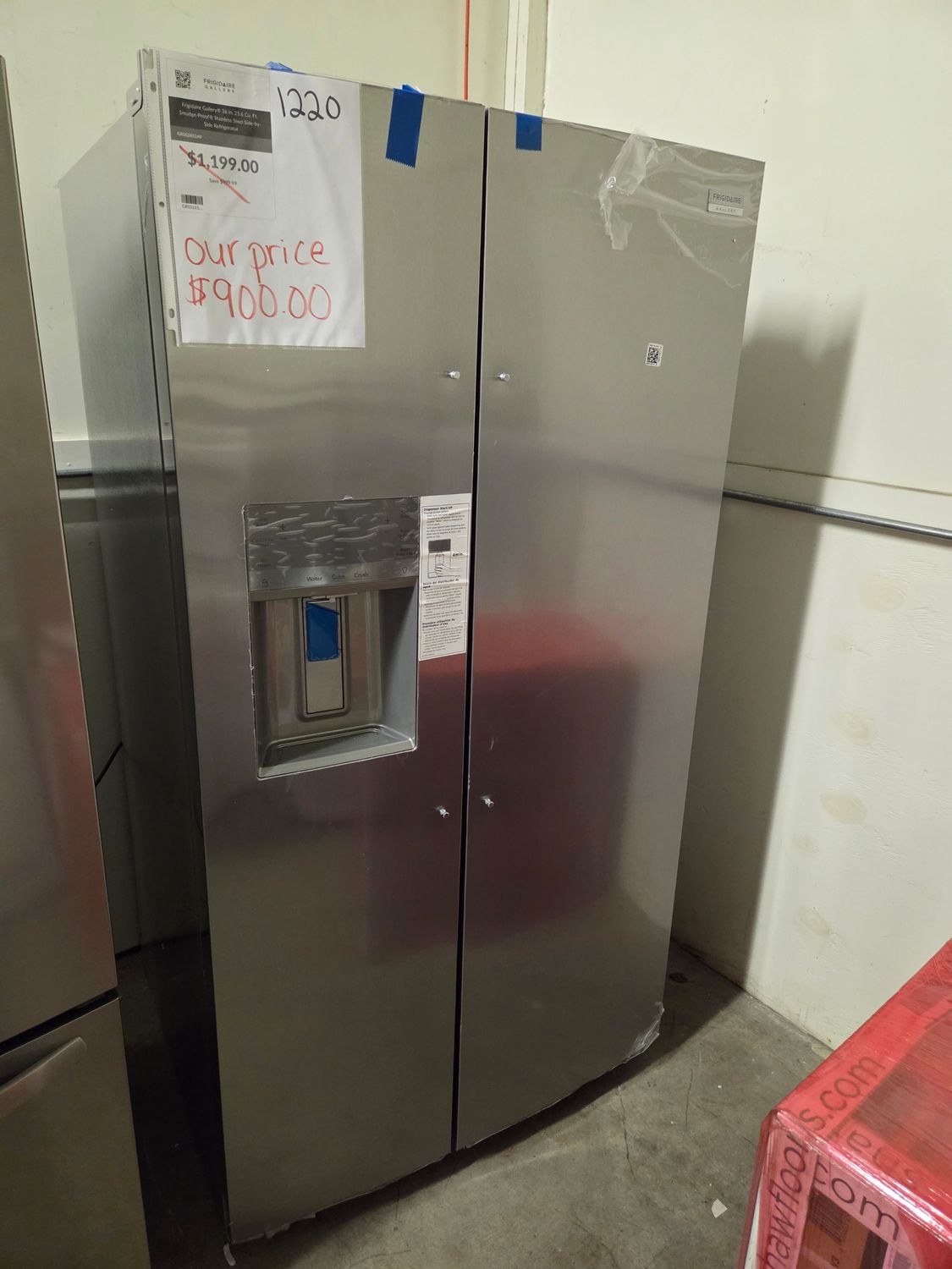 1214 FRSS2623AS Frigidaire® 36 in. 25.6 Cu. Ft. Stainless Steel Side-by-Side Refrigerator