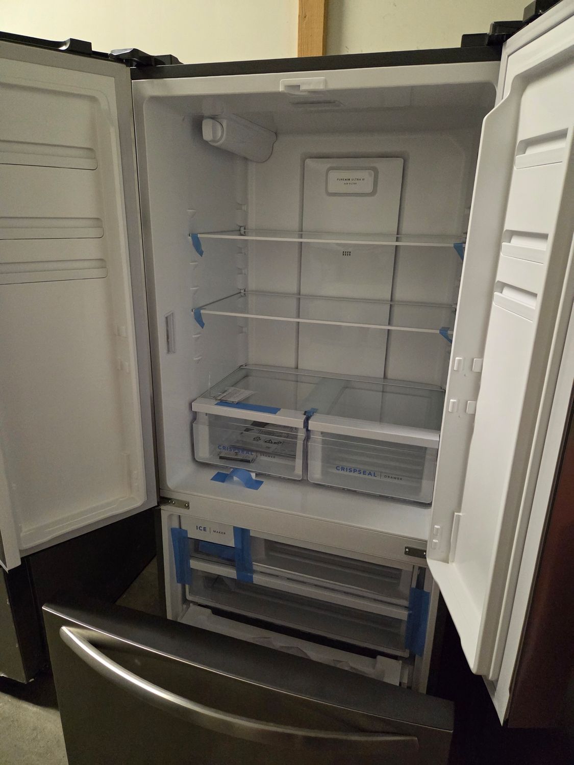 1209 FRFG1723AV Frigidaire® 32 in. 17.6 Cu. Ft. Brushed Steel Counter-Depth French Door Refrigerator