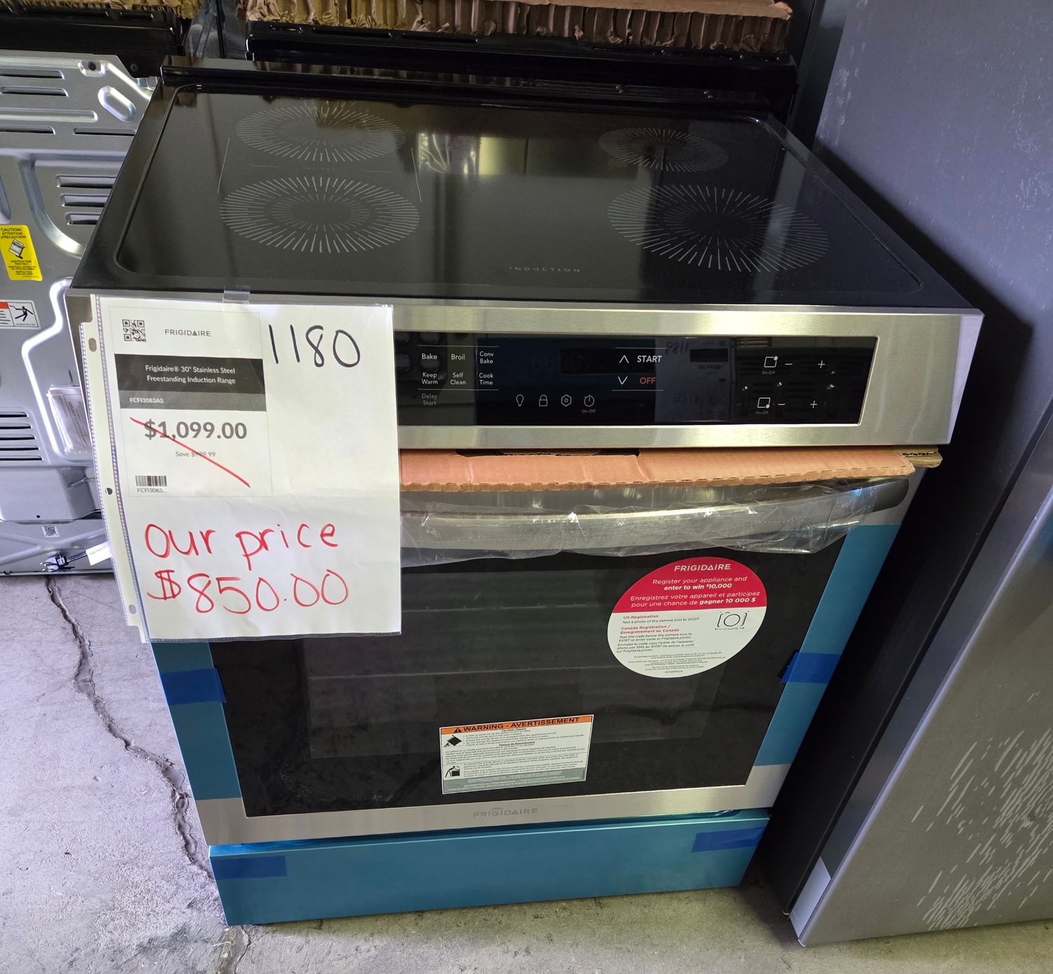 1180 FCFI3083AS Frigidaire® 30&quot; Stainless Steel Freestanding Induction Range