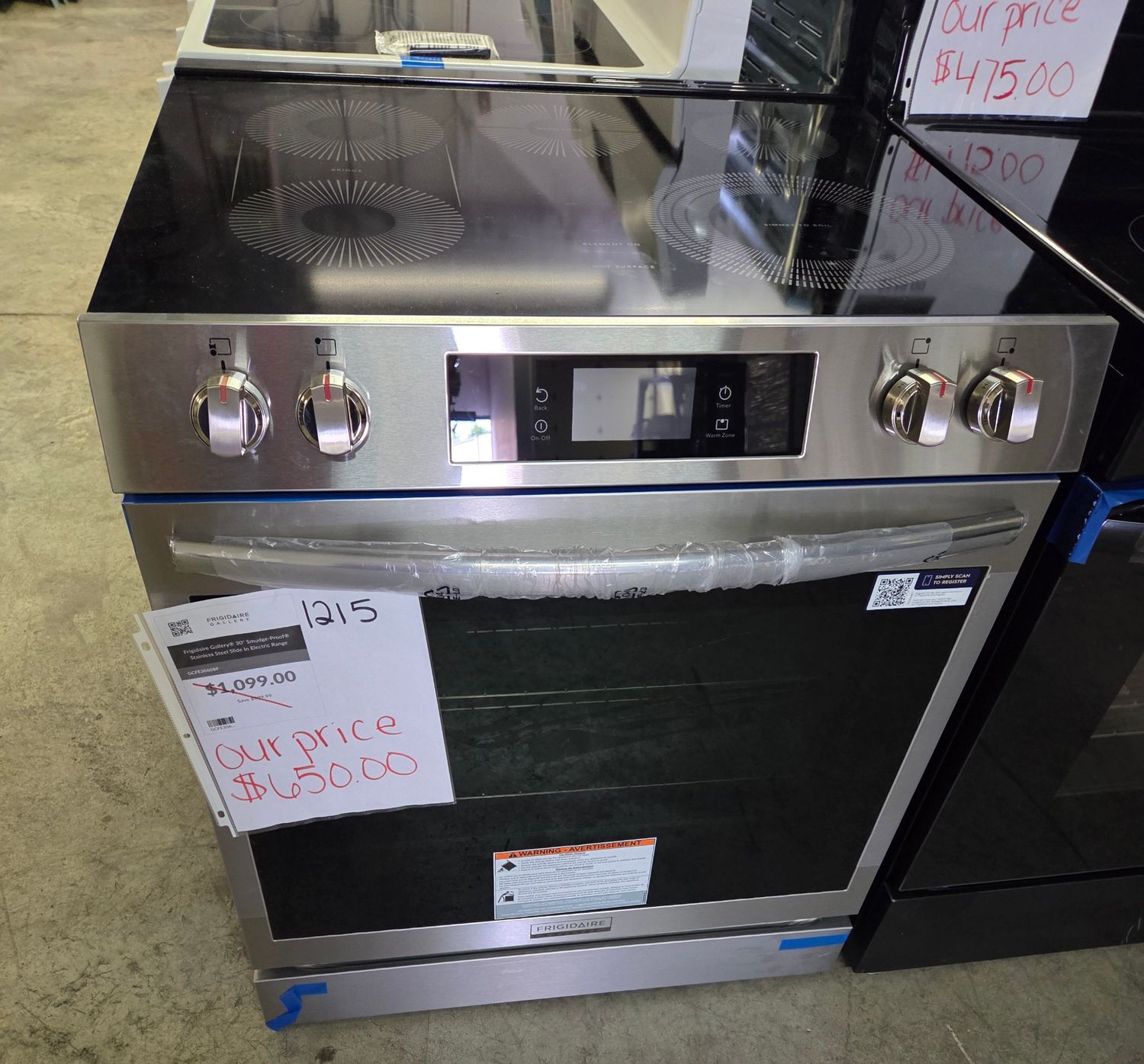 1215 GCFE3060BF Frigidaire Gallery® 30&quot; Smudge-Proof® Stainless Steel Slide In Electric Range