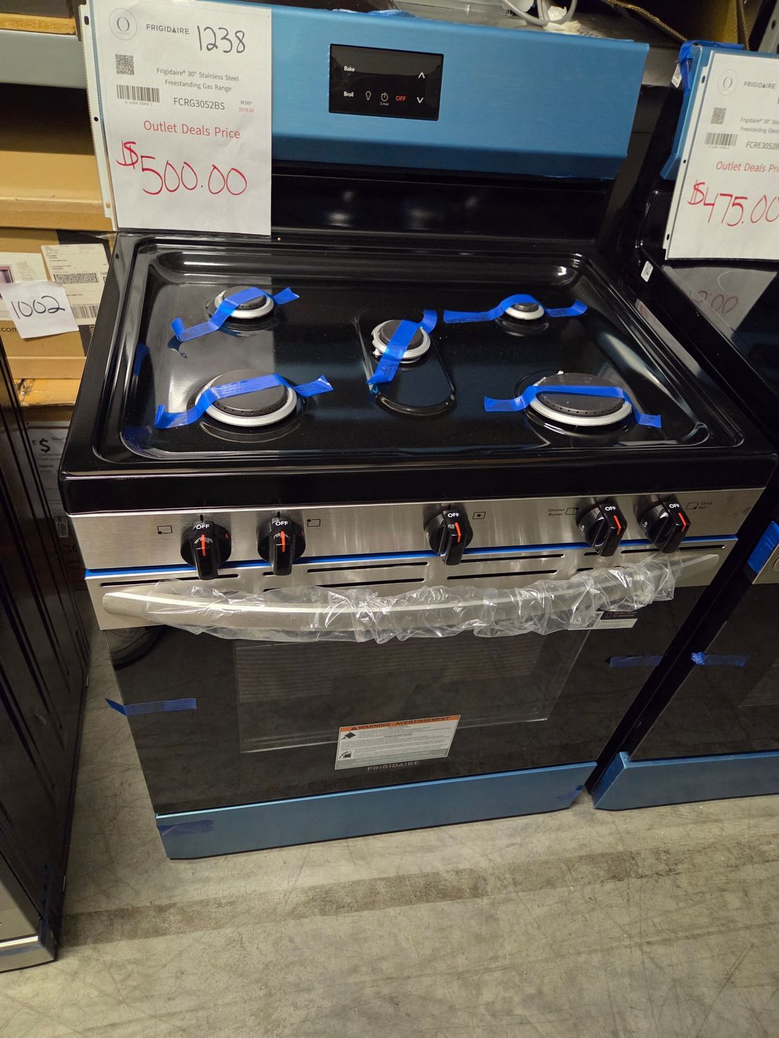 1238 FCRG3052BS Frigidaire 30&quot; Gas Range