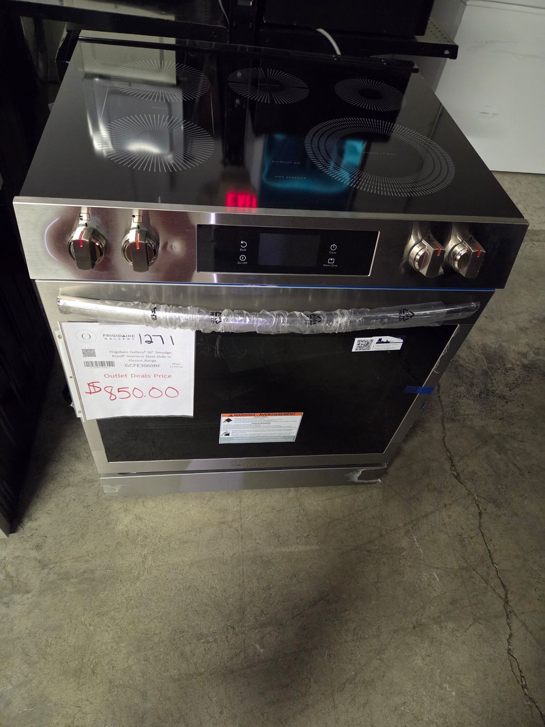 1271 GCFE3060BF Frigidaire Gallery 30&quot; Electric Range with 15+ Ways To Cook