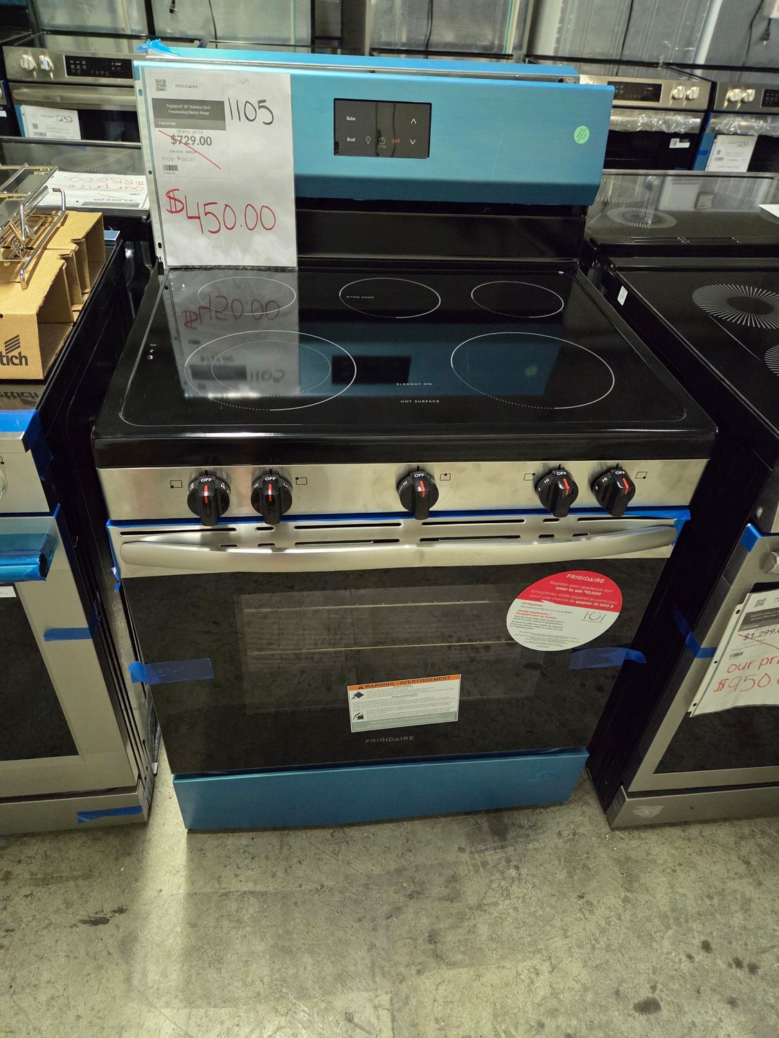 1105 FCRE3052BS Frigidaire® 30&quot; Stainless Steel Freestanding Electric Range