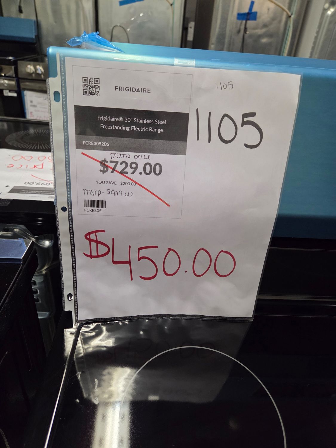 1105 FCRE3052BS Frigidaire® 30&quot; Stainless Steel Freestanding Electric Range
