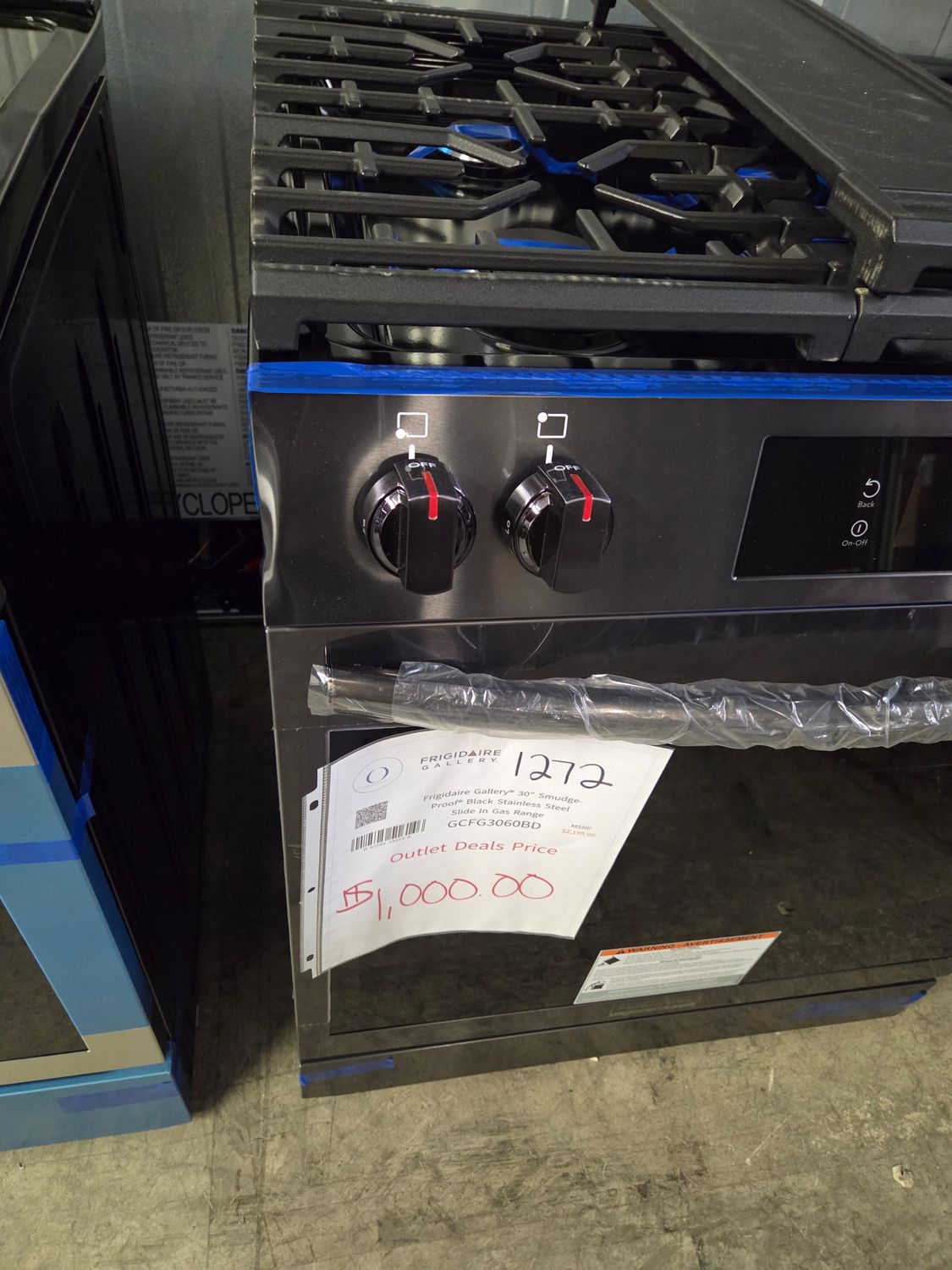 1272 GCFG3060BD Frigidaire Gallery 30&quot; Gas Range with 15+ Ways To Cook
