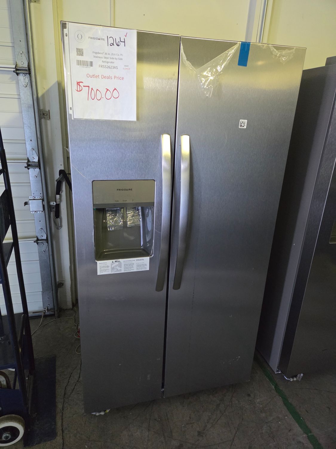 1264 FRSS2623AS Frigidaire 26 Cu. Ft. 36&quot; Standard-Depth Side-by-Side Refrigerator