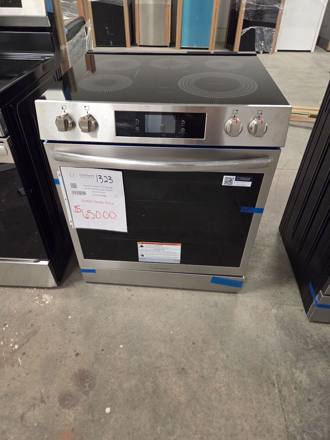 1323 GCFE3060BF Frigidaire Gallery® 30&quot; Smudge-Proof® Stainless Steel Slide-In Electric Range