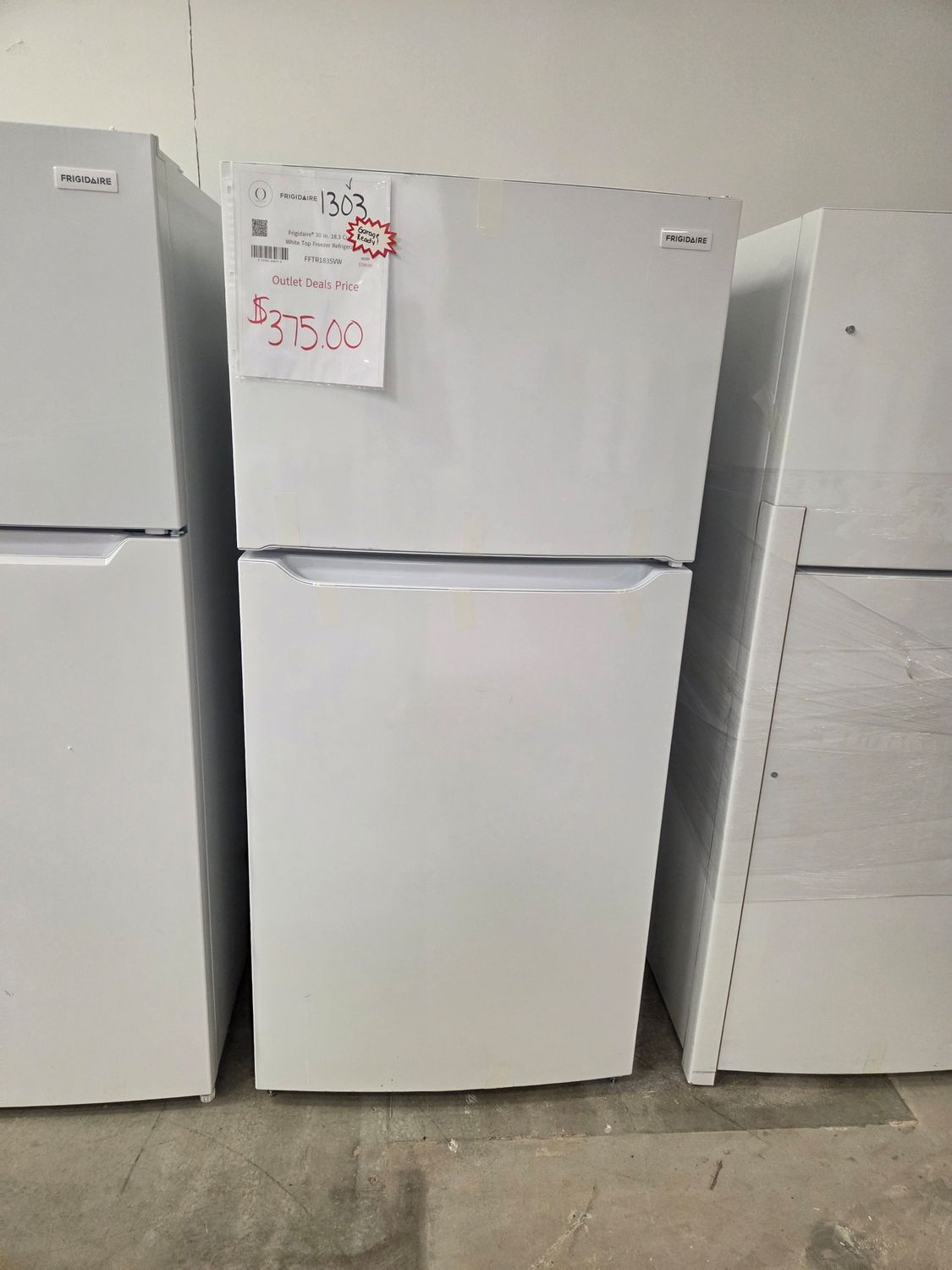 1303 FFTR1835VW Frigidaire® 30 in. 18.3 Cu. Ft. White Top Freezer Refrigerator