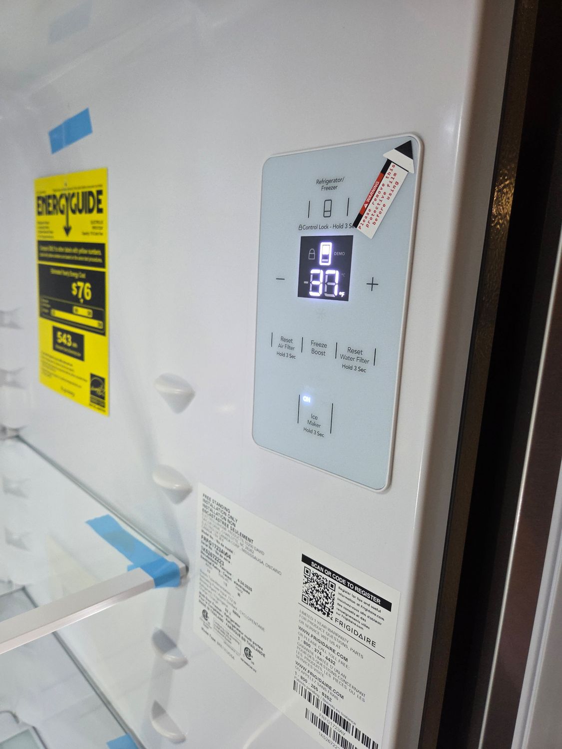 1308 FRFG1723AV Frigidaire® 32 in. 17.6 Cu. Ft. Brushed Steel Counter-Depth French Door Refrigerator