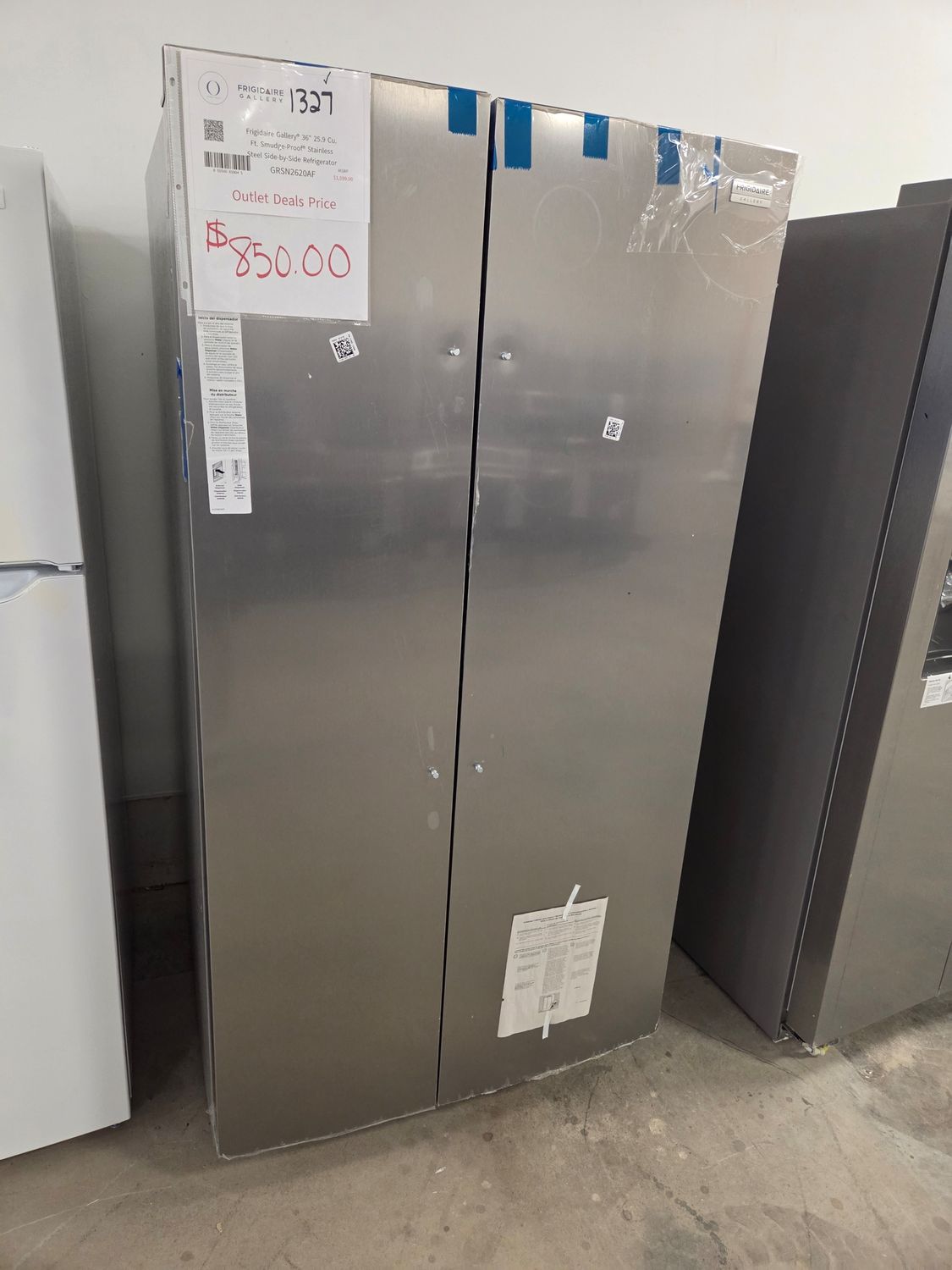1327 GRSN2620AF Frigidaire Gallery® 36&quot; 25.9 Cu. Ft. Smudge-Proof® Stainless Steel Side-by-Side Refrigerator