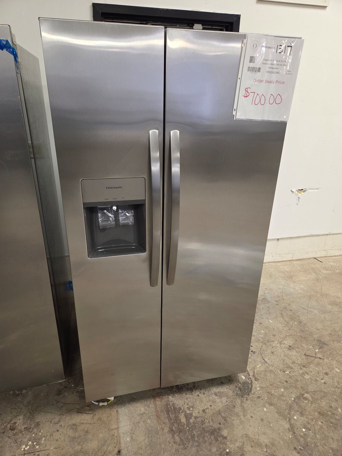 1317 FRSS2623AS Frigidaire® 36&quot; 25.6 Cu. Ft. Stainless Steel Side-by-Side Refrigerator