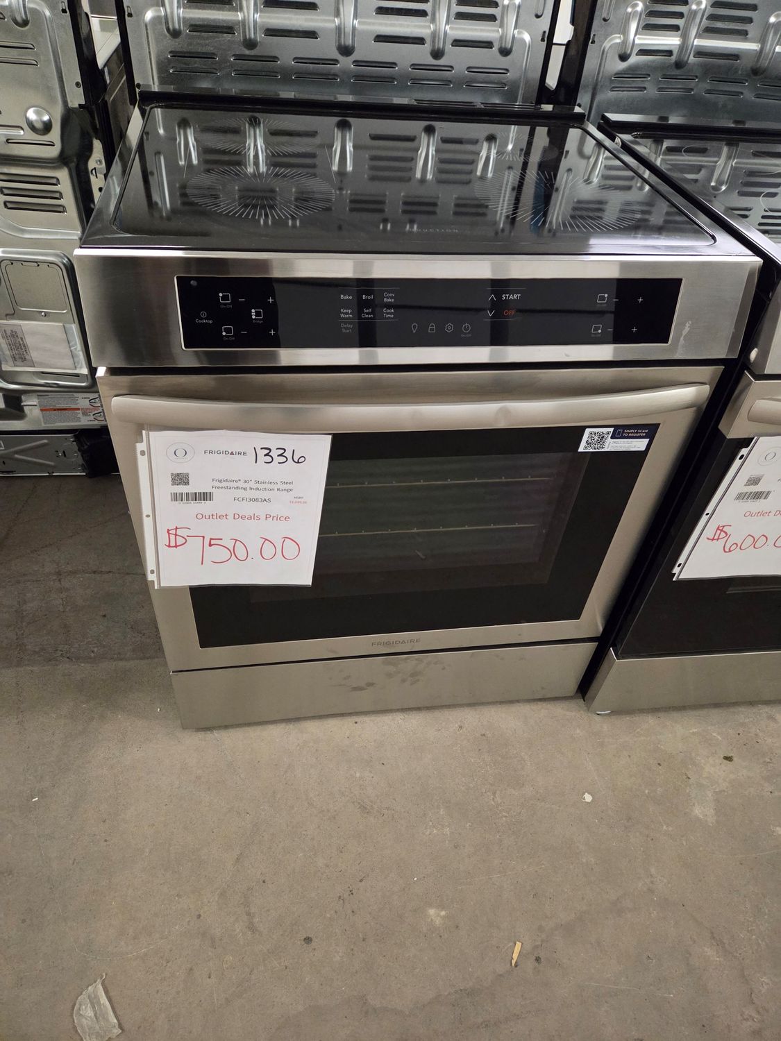 1336 FCFI3083AS Frigidaire® 30&quot; Stainless Steel Freestanding Induction Range