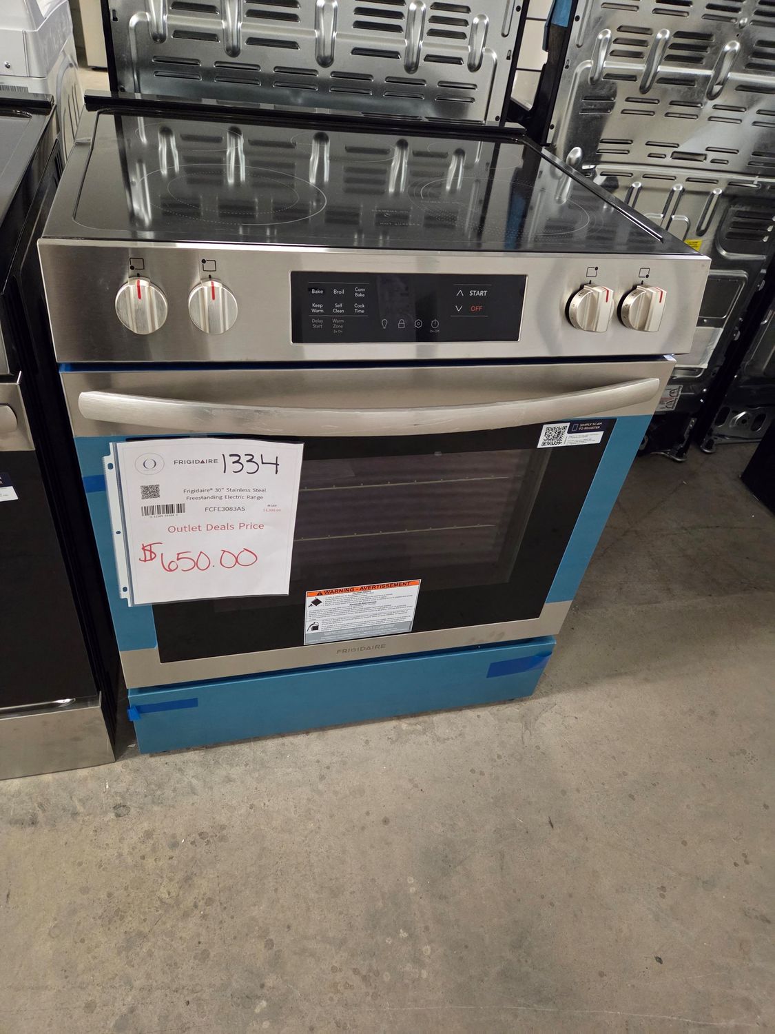 1334 FCFE3083AS Frigidaire® 30&quot; Stainless Steel Freestanding Electric Range